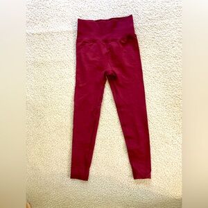 Maroon compression leggings